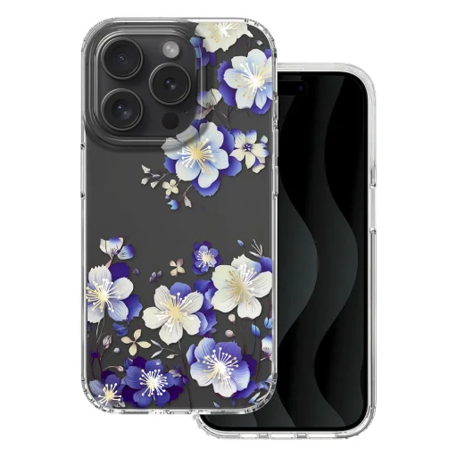 IMD nyomtatott tok iPhone 15 Pro 6,1" virágmintás tok - 1