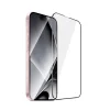 Edzett üvegfólia fémkerettel iPhone 15 Plus 6,7" fekete keret üvegfólia thumbnail