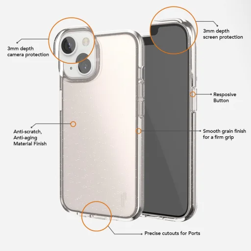 Ugly Rubber Vogue tok iPhone 15 Plus 6,7" rózsaarany - 5