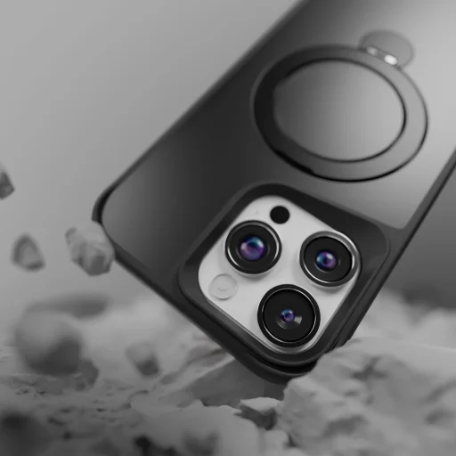 Etteri Matt Mag Ring tok iPhone 15 Pro 6,1" fekete tok - 6