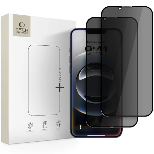 iPhone 16e üvegfólia Tech-Protect Glass Spy+ privacy üvegfólia 2db - 1