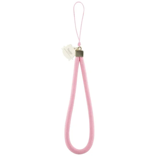 Hello Kitty Nylon Cord Kitty Head Phone Charm - Pink - 2