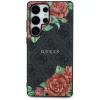 Guess Bőr 4G Virágmintás Fém Klasszikus Logós MagSafe Tok Samsung Galaxy S25 Ultra - Fekete tok thumbnail