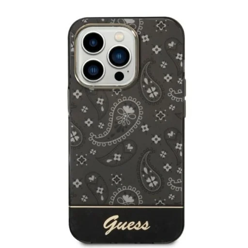 Guess Bandana Paisley iPhone 14 Pro 6.1" tok - Fekete - 1