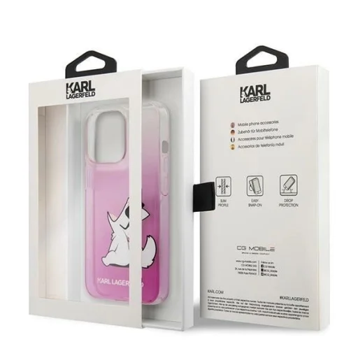 Karl Lagerfeld KLHCP14LCFNRCPI iPhone 14 Pro 6.1" tok pink / pink Choupette Fun - 8