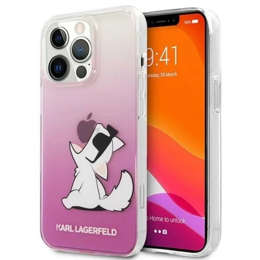 Karl Lagerfeld KLHCP14LCFNRCPI iPhone 14 Pro 6.1" tok pink / pink Choupette Fun - 1