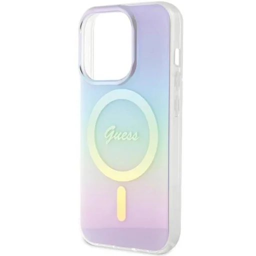 Guess GUHMP15LHITSU iPhone 15 Pro 6.1" lila/lila keménytok IML Iridescent MagSafe tok - 6