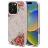  iPhone 16 Pro 6.3" rózsaszín/rózsaszín Guess GUHMP16LP4ROPEMCP keménytok 4G Flowers Print MagSafe tok