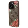  iPhone 16 Pro 6.3" Barna/Barna 4G Flowers Print MagSafe Guess GUHMP16LP4ROPEMCW keménytok - 2