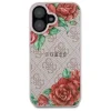  iPhone 16 6.1" Pink/Pink Guess GUHMP16SP4ROPEMCP kemény tok 4G Flowers Print MagSafe tok - 3