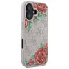  iPhone 16 6.1" Pink/Pink Guess GUHMP16SP4ROPEMCP kemény tok 4G Flowers Print MagSafe tok - 4