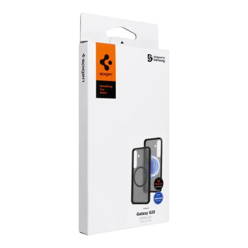  Samsung Galaxy S25 Fekete Spigen Capella GP-FPS931PGBJW Szilikon Tok MagFit Mágneses Gyűrűvel - 8