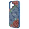  iPhone 16 6.1" kék/kék Guess GUHMP16SP4ROPEMCB kemény tok 4G Flowers Print MagSafe tok - 6