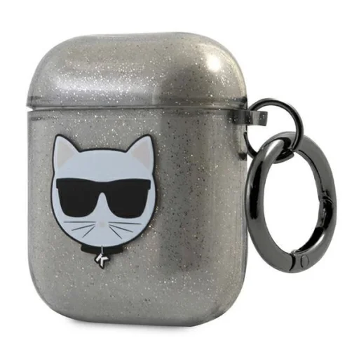 Karl Lagerfeld KLA2UCHGK AirPods 1/2 tok fekete/fekete Glitter Choupette - 3