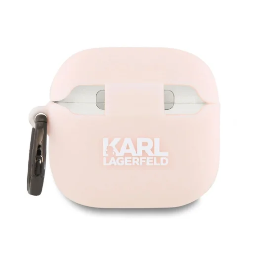 Karl Lagerfeld KLA4RUNCHP AirPods 4 tok rózsaszín szilikon Choupette Head 3D - 2