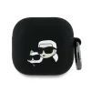 Karl Lagerfeld KLA4RUNKCHK AirPods 4 fekete/fekete szilikon Karl&Chaupette Head 3D tok