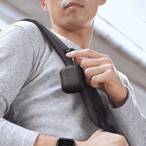 Uniq Valencia AirPods Pro Tok Fekete/Éjfekete Antimikrobiális - 3