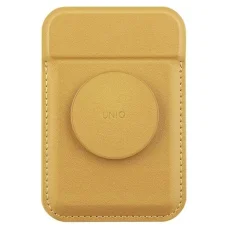 Uniq Flixa Mágneses Kártyatartó Állvánnyal Sárga/Kanári Sárga MagSafe