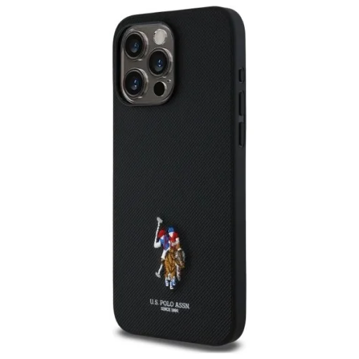 US Polo USHCP15XPEMK iPhone 15 Pro Max 6.7" fekete/fekete hímzett DH Color tok - 2