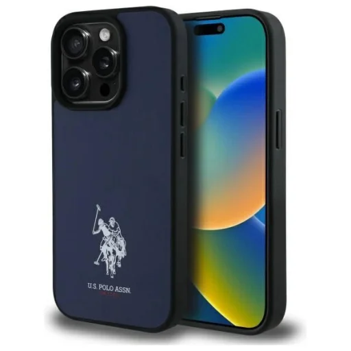 US Polo USHCP15XPGEV iPhone 15 Pro Max 6.7" Sötétkék Bőr Hímzett DH Szín tok - 1