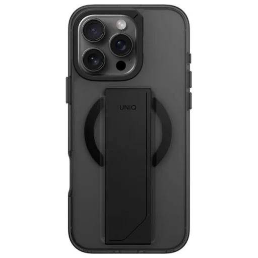 Uniq Heldro Max iPhone 16 Pro 6.3" Magclick töltőtok fekete/ködszürke tok - 2