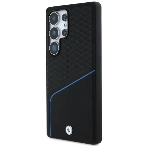 BMW Bőr Textúrált és Sima MagSafe tok Samsung Galaxy S25 Ultra - fekete tok - 2