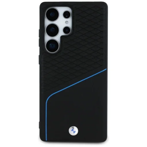 BMW Bőr Textúrált és Sima MagSafe tok Samsung Galaxy S25 Ultra - fekete tok - 3