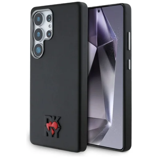  Samsung Galaxy S25 Ultra Fekete DKNY Bőr Heart of NY tok - 1