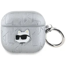 Karl Lagerfeld Monogram Choupette Head tok AirPods 4 - ezüst
