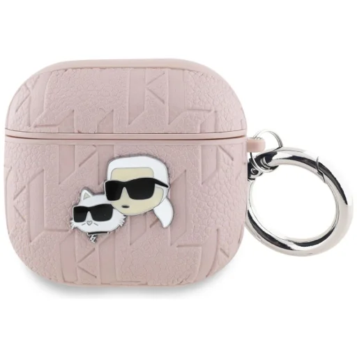 Karl Lagerfeld Monogram Karl & Choupette Head tok AirPods 4 - Rózsaszín - 1