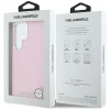 Karl Lagerfeld Saffiano Full Wrapped Elongated Metal Logo MagSafe tok Samsung Galaxy S25 Ultra - Pink tok thumbnail