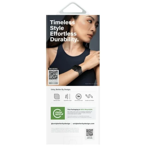 Uniq Dante Pro Apple Watch Szíj 40/41/42mm Rozsdamentes Acél - Grafit - 4