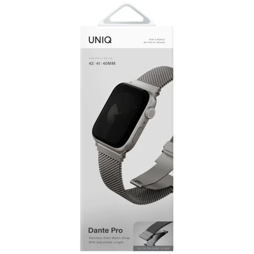 Uniq Dante Pro Apple Watch szíj 40/41/42mm rozsdamentes acél - Titánium - 3