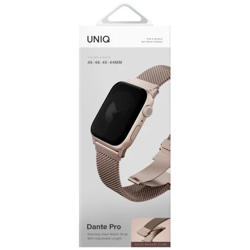 Uniq Dante Pro Apple Watch Szíj 44/45/46/49mm Rozsdamentes Acél - Rózsaszín - 3