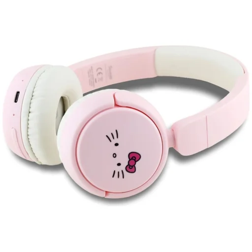 Hello Kitty arc logó Bluetooth on-ear fejhallgató - rózsaszín - 2