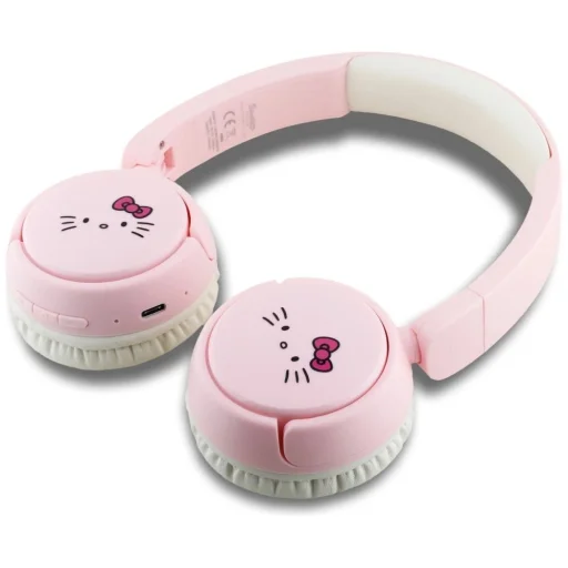 Hello Kitty arc logó Bluetooth on-ear fejhallgató - rózsaszín - 4