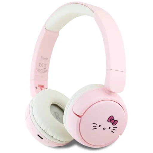 Hello Kitty arc logó Bluetooth on-ear fejhallgató - rózsaszín - 1