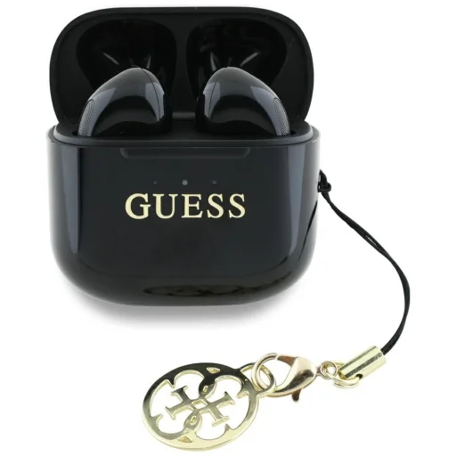 Guess Glossy Effect Printed Classic Logo & Charm TWS fülhallgató - fekete - 1