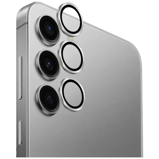 Uniq Optix Alumínium Kamera Lencse Samsung Galaxy S25-höz - Ezüst üvegfólia - 1