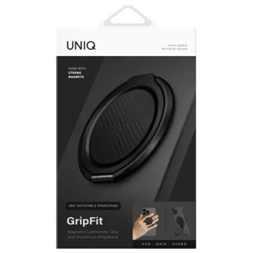 Uniq Gripfit 360 Mágneses Tartó&amp;Állvány Mágneses Tartó fekete/éjfekete - 2