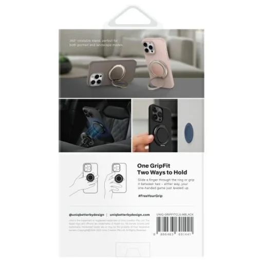 Uniq Gripfit 360 Mágneses Tartó&amp;Állvány Mágneses Tartó fekete/éjfekete - 3