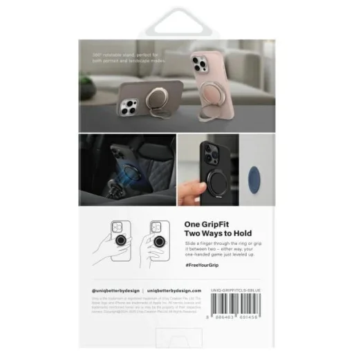 Uniq Gripfit 360 Mágneses tartó és támasz mágneses tartó kék/zafír kék - 3
