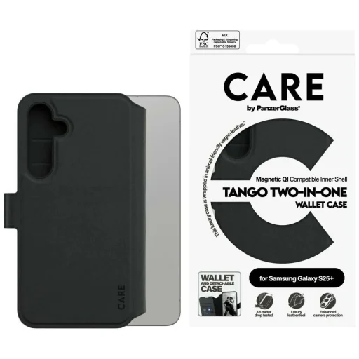 CARE by PanzerGlass Feature Tango 2in1 Wallet Tok Samsung Galaxy S25+ - Fekete tok - 1