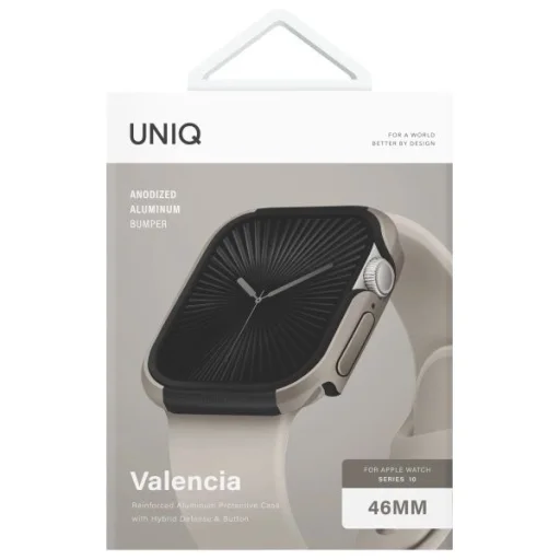 Uniq tok Valencia Apple Watch Series 46mm ezüst/titán ezüst tok - 5