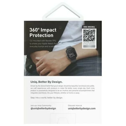 Uniq tok Valencia Apple Watch Series 46mm ezüst/titán ezüst tok - 6