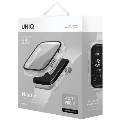 Uniq Nautic Apple Watch Series 7/8/9 41mm tok Transparent/Dove Clear - 6