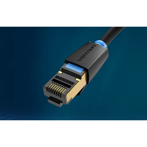 Hálózati kábel CAT8 SFTP Vention IKABQ RJ45 Ethernet 40Gbps 20m Fekete - 4