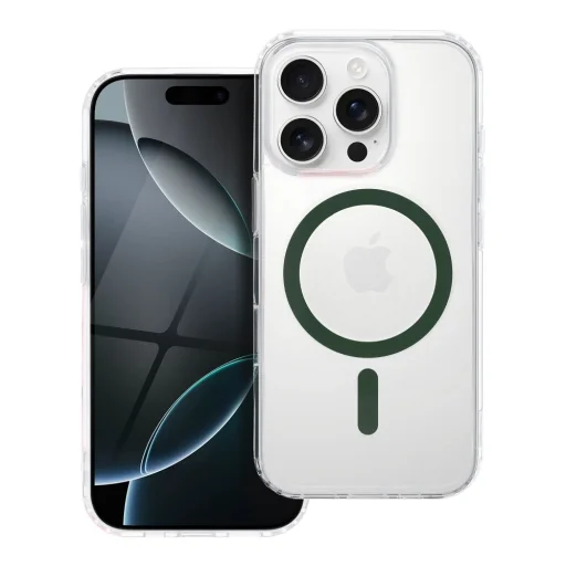 Drop Glue Színes Gyűrű Mag Tok kompatibilis MagSafe SAMSUNG A36 sötétzöld tok - 1