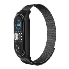 Fém szíj XIAOMI Mi Band 5 / 6 fekete,
