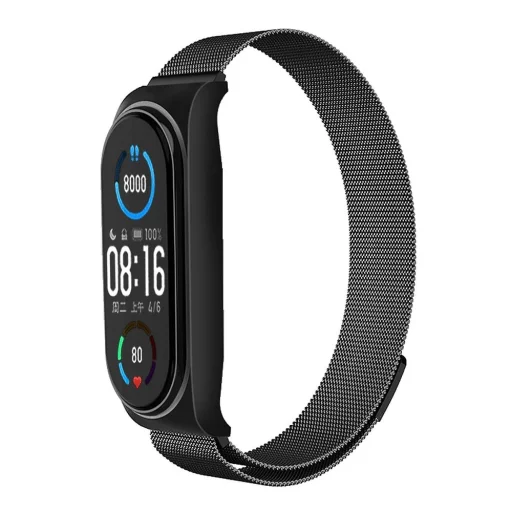 METAL szíj Xiaomi Mi Band 7 fekete (01) - 1